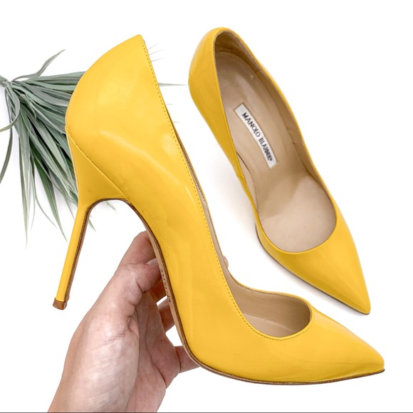 manolo blahnik bb patent 115mm pump